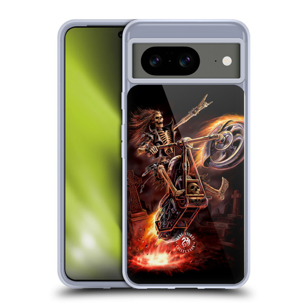 Anne Stokes Fire Tribal Hello Rider Poster Soft Gel Case for Google Pixel 8