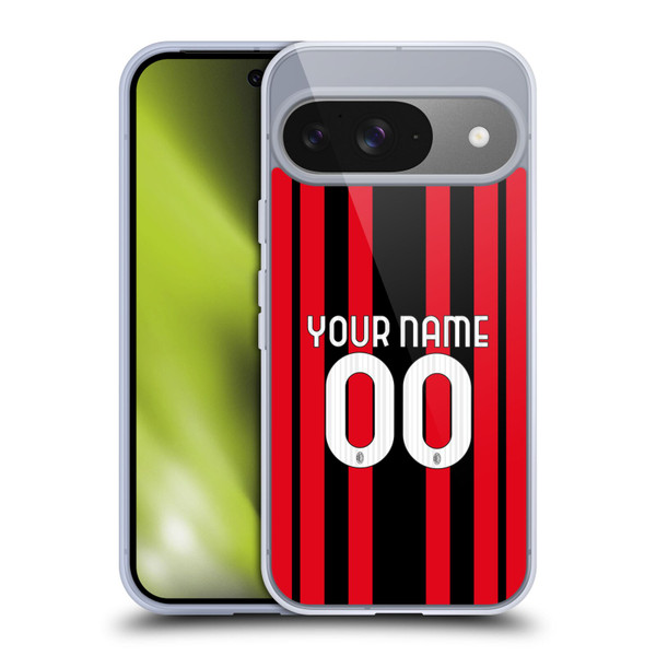 Custom Customised Personalised AC Milan 2021/22 Kit Home Soft Gel Case for Google Pixel 9 / Pixel 9 Pro