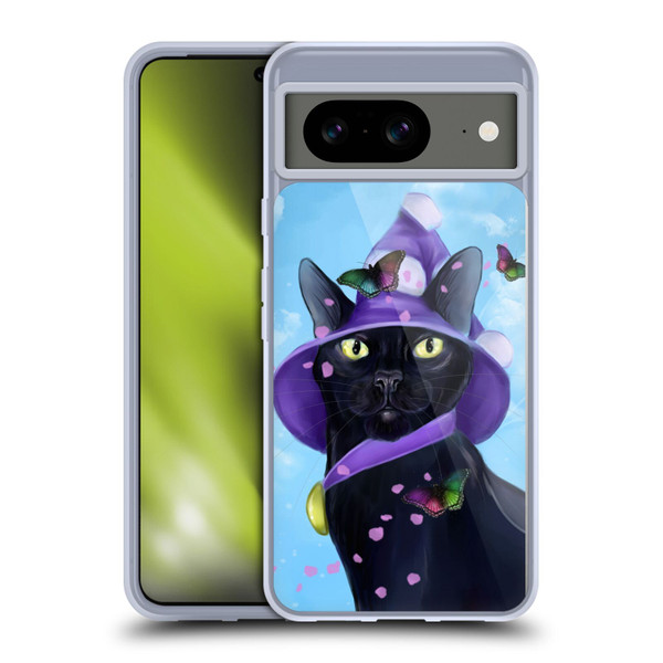 Ash Evans Black Cats Butterfly Sky Soft Gel Case for Google Pixel 8
