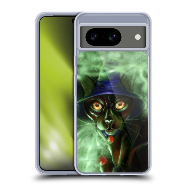 Ash Evans Black Cats Conjuring Magic Soft Gel Case for Google Pixel 8