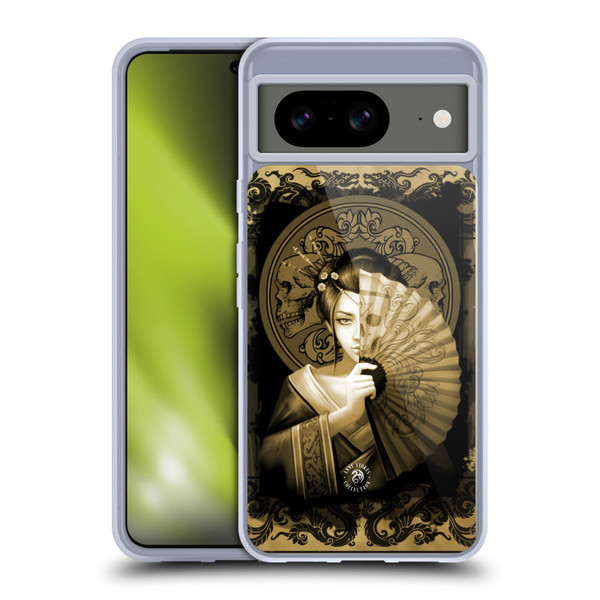 Anne Stokes Oriental Skull Geisha Sepia Soft Gel Case for Google Pixel 8