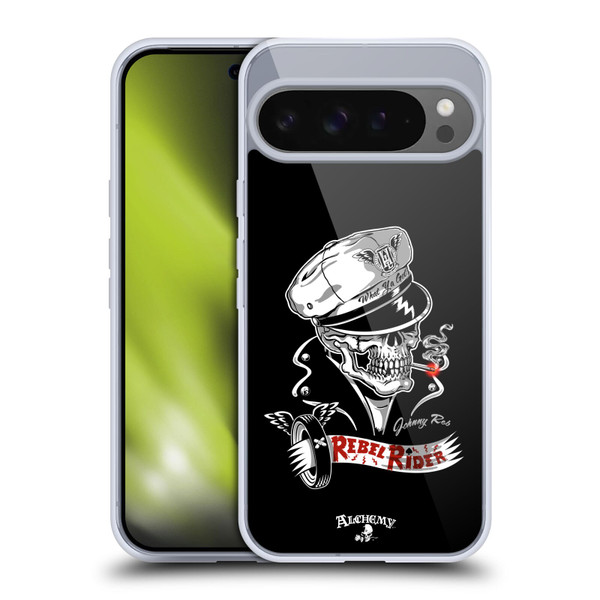 Alchemy Gothic Skull Rebel Rider Soft Gel Case for Google Pixel 9 Pro XL