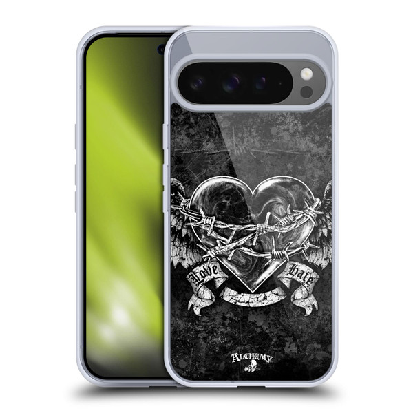 Alchemy Gothic Wing Black Romance Soft Gel Case for Google Pixel 9 Pro XL