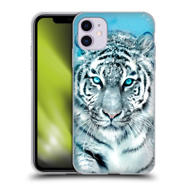 Aimee Stewart Animals White Tiger Soft Gel Case for Apple iPhone 11