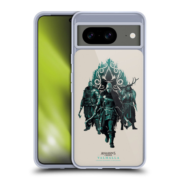 Assassin's Creed Valhalla Compositions And Patterns Carvings And Paint Soft Gel Case for Google Pixel 8