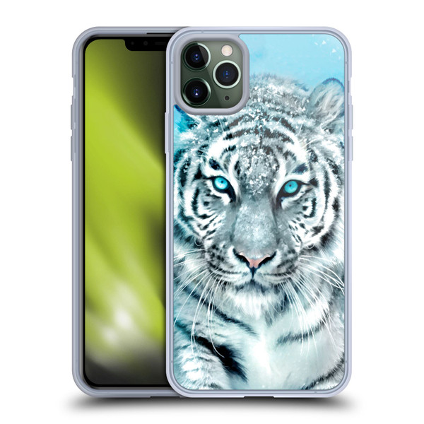Aimee Stewart Animals White Tiger Soft Gel Case for Apple iPhone 11 Pro Max