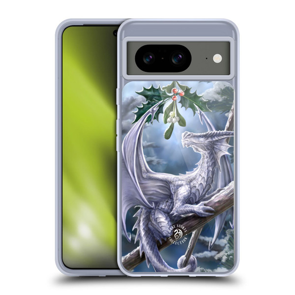 Anne Stokes Yule Snow Dragon Soft Gel Case for Google Pixel 8