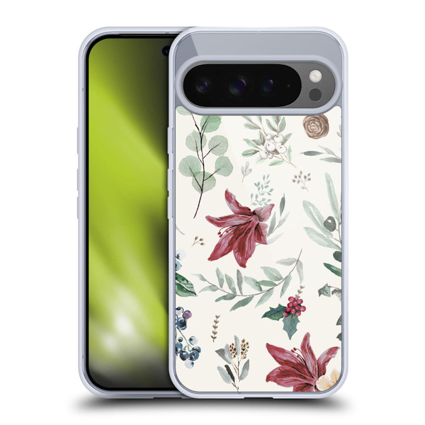 Anis Illustration Floral Pattern Christmas Eucalyptus Soft Gel Case for Google Pixel 9 Pro XL