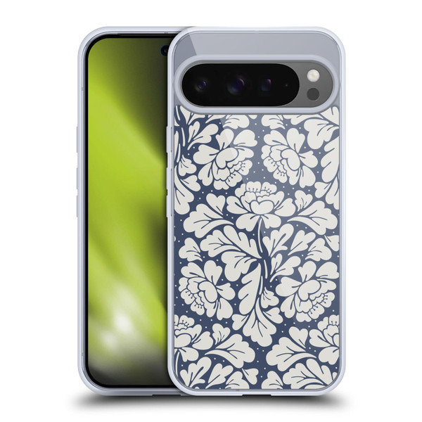 Anis Illustration Graphics Baroque Blue Soft Gel Case for Google Pixel 9 Pro XL