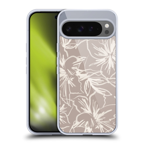 Anis Illustration Mix Pattern Floral Lines Soft Gel Case for Google Pixel 9 Pro XL