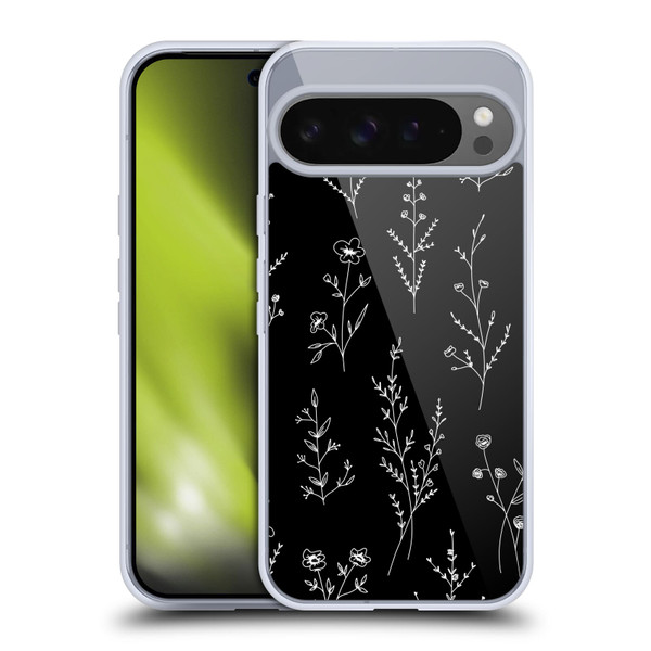 Anis Illustration Wildflowers Black Soft Gel Case for Google Pixel 9 Pro XL