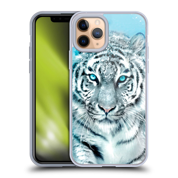 Aimee Stewart Animals White Tiger Soft Gel Case for Apple iPhone 11 Pro