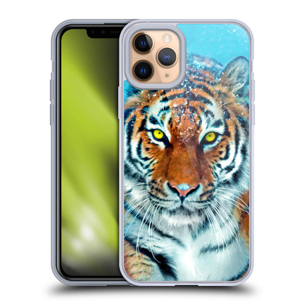 Aimee Stewart Animals Yellow Tiger Soft Gel Case for Apple iPhone 11 Pro