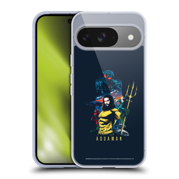 Aquaman Movie Graphics Poster Soft Gel Case for Google Pixel 9 / Pixel 9 Pro