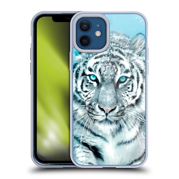 Aimee Stewart Animals White Tiger Soft Gel Case for Apple iPhone 12 / iPhone 12 Pro