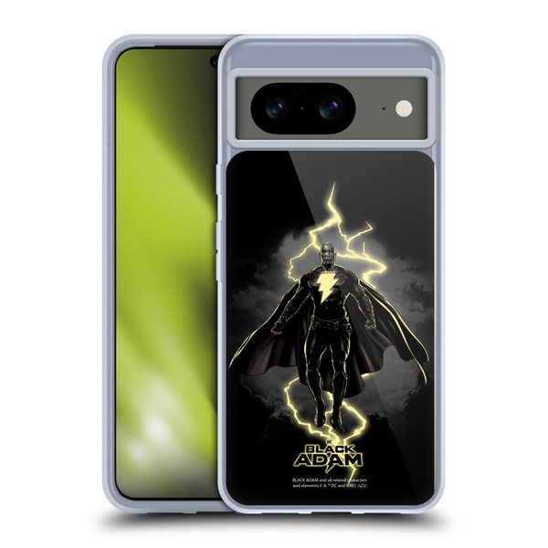 Black Adam Graphics Lightning Soft Gel Case for Google Pixel 8