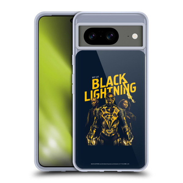 Black Lightning Key Art Get Lit Soft Gel Case for Google Pixel 8