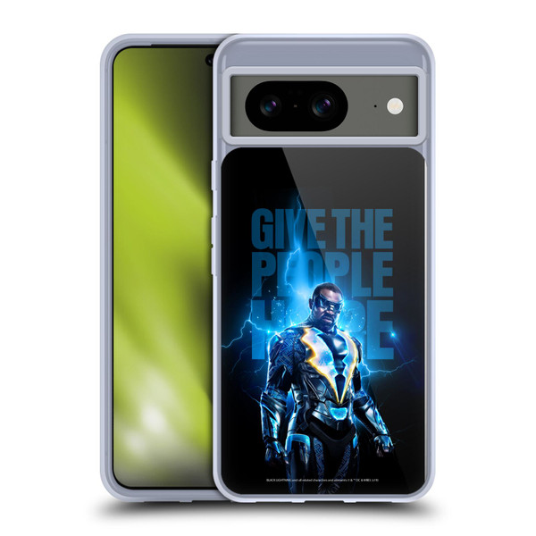 Black Lightning Key Art Give The People Hope Soft Gel Case for Google Pixel 8