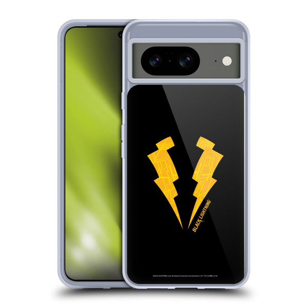 Black Lightning Key Art Logo Soft Gel Case for Google Pixel 8