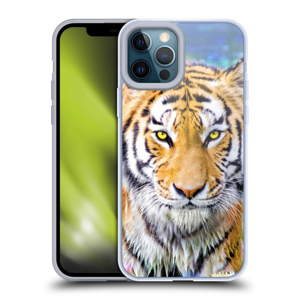 Aimee Stewart Animals Tiger and Lily Soft Gel Case for Apple iPhone 12 Pro Max