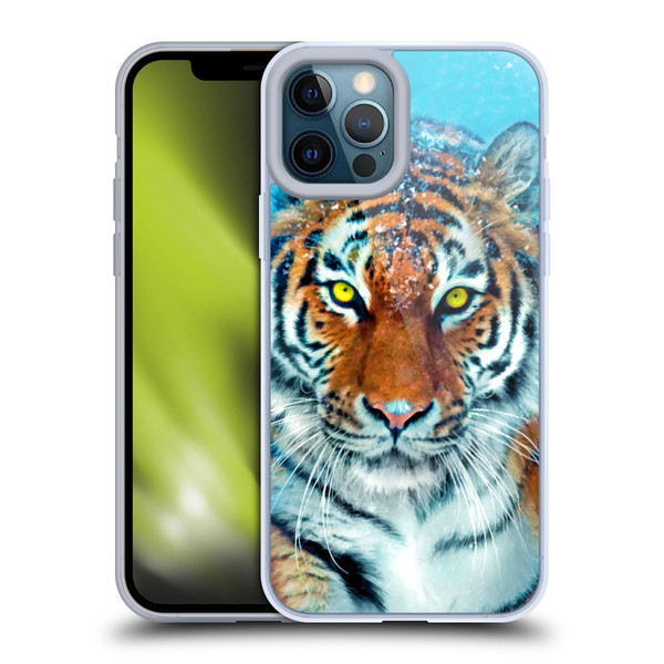 Aimee Stewart Animals Yellow Tiger Soft Gel Case for Apple iPhone 12 Pro Max