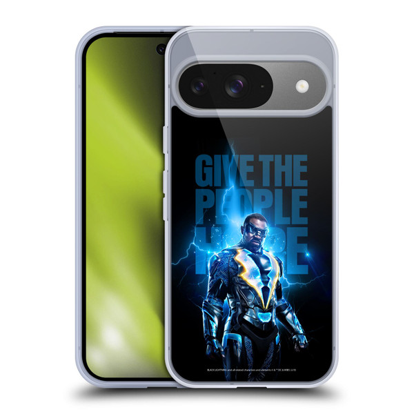 Black Lightning Key Art Give The People Hope Soft Gel Case for Google Pixel 9 / Pixel 9 Pro