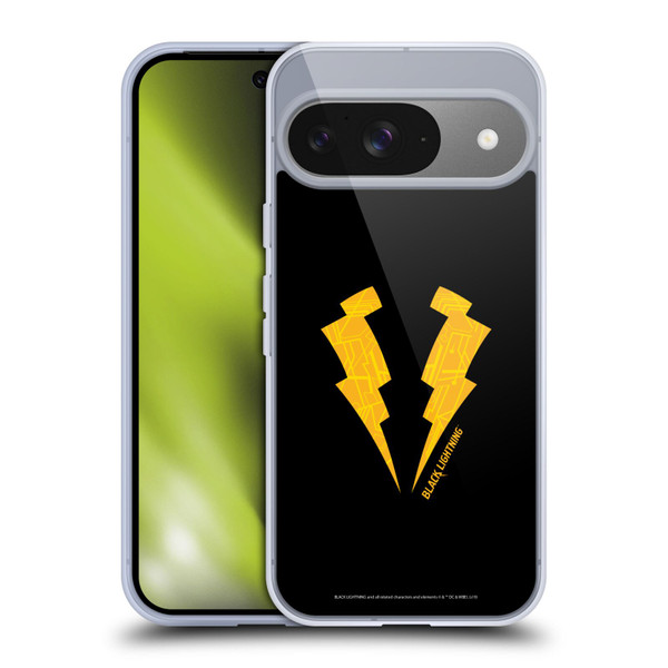 Black Lightning Key Art Logo Soft Gel Case for Google Pixel 9 / Pixel 9 Pro
