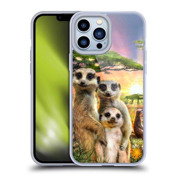 Aimee Stewart Animals Meerkats Soft Gel Case for Apple iPhone 13 Pro Max