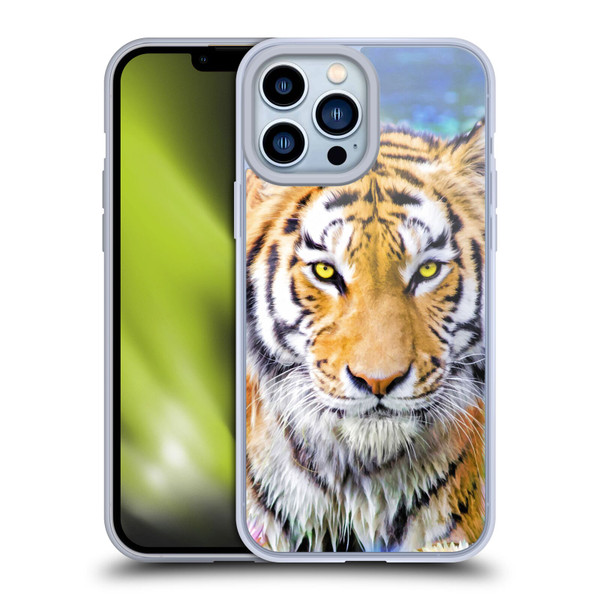 Aimee Stewart Animals Tiger and Lily Soft Gel Case for Apple iPhone 13 Pro Max