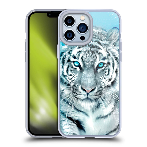 Aimee Stewart Animals White Tiger Soft Gel Case for Apple iPhone 13 Pro Max