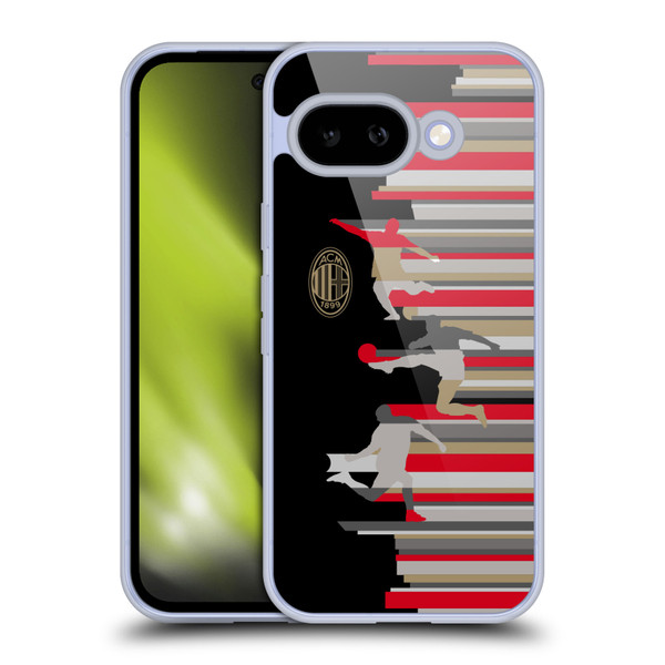 AC Milan Adults Silhouette Soft Gel Case for Google Pixel 9A