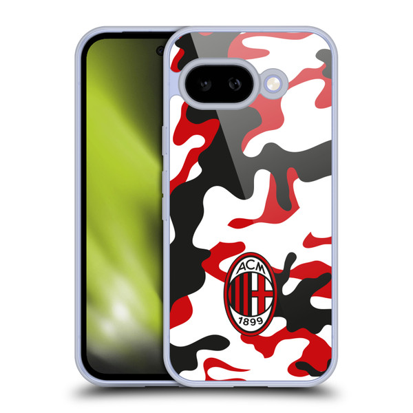 AC Milan Crest Patterns Camouflage Soft Gel Case for Google Pixel 9A