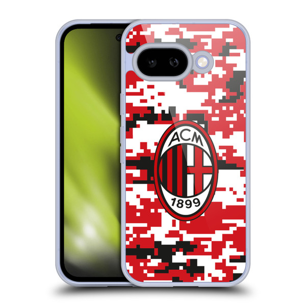 AC Milan Crest Patterns Digital Camouflage Soft Gel Case for Google Pixel 9A
