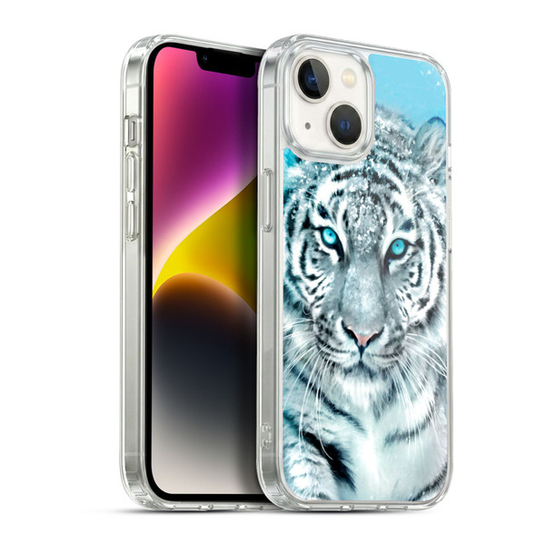 Aimee Stewart Animals White Tiger Soft Gel Case for Apple iPhone 14