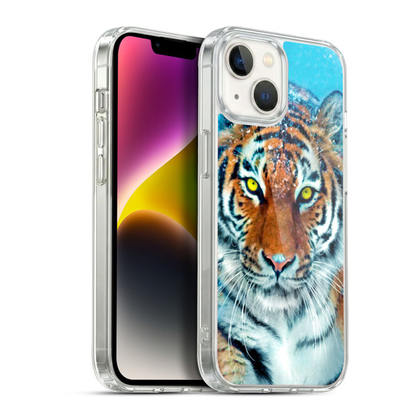 Aimee Stewart Animals Yellow Tiger Soft Gel Case for Apple iPhone 14