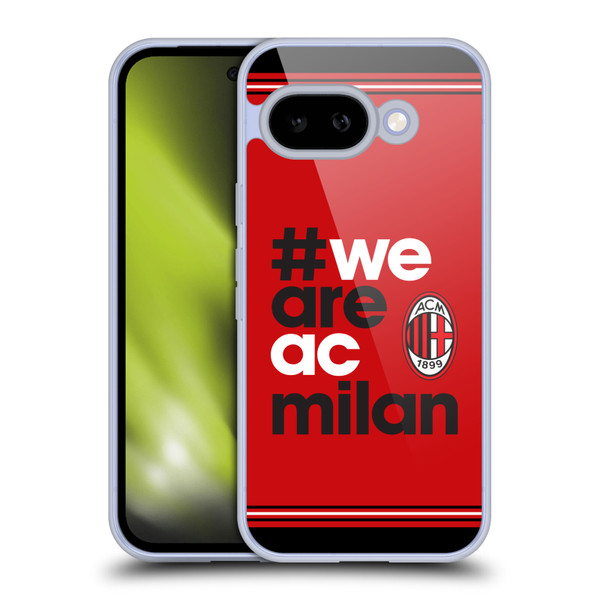 AC Milan Crest Stripes Soft Gel Case for Google Pixel 9A