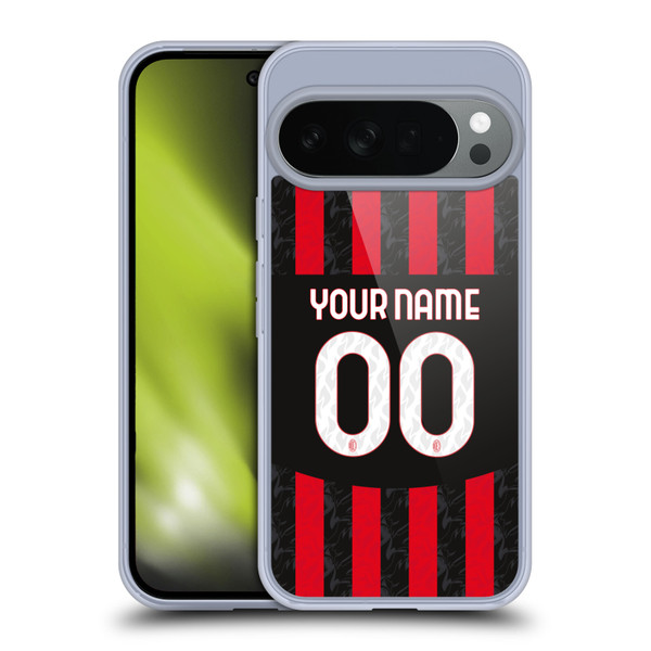 Custom Customised Personalised AC Milan 2024/25 Kit Home Soft Gel Case for Google Pixel 10