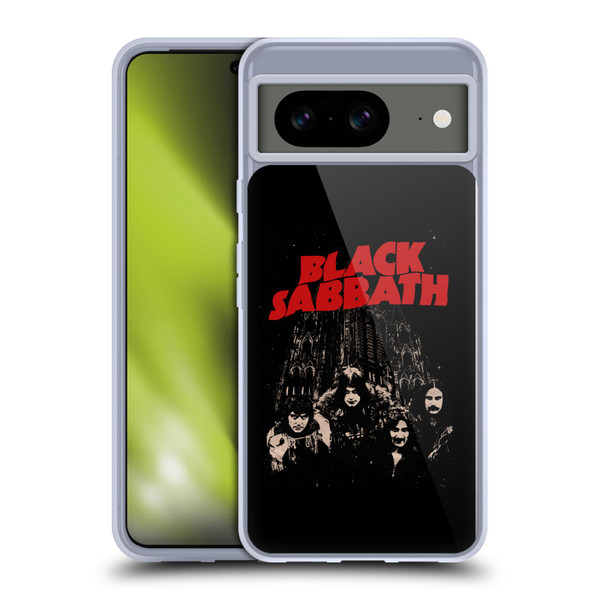 Black Sabbath Key Art Red Logo Soft Gel Case for Google Pixel 8