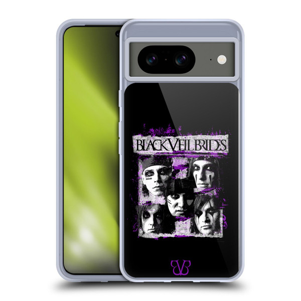 Black Veil Brides Band Art Grunge Faces Soft Gel Case for Google Pixel 8