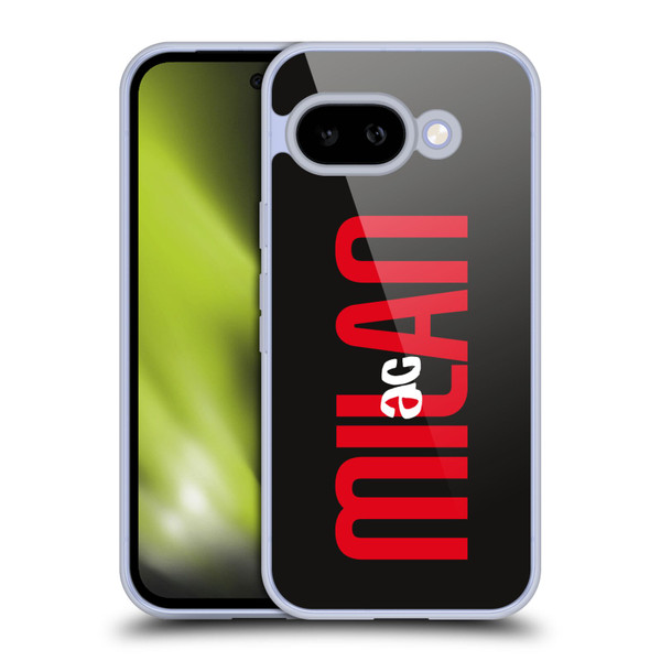 AC Milan Graphics Vertical Typography Soft Gel Case for Google Pixel 9A