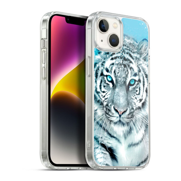 Aimee Stewart Animals White Tiger Soft Gel Case for Apple iPhone 14 Plus & MagSafe