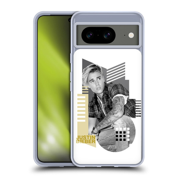 Justin Bieber Purpose B&w Calendar Geometric Collage Soft Gel Case for Google Pixel 8