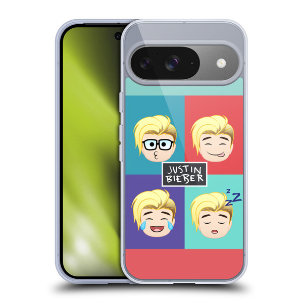 Justin Bieber Justmojis Cute Faces Soft Gel Case for Google Pixel 9 / Pixel 9 Pro