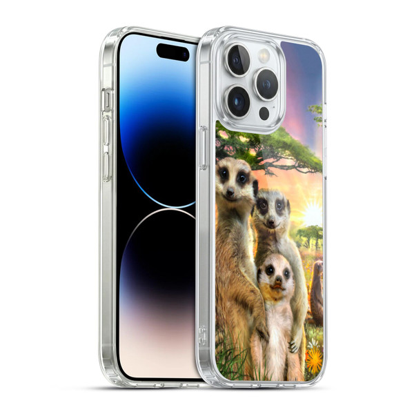 Aimee Stewart Animals Meerkats Soft Gel Case for Apple iPhone 14 Pro Max & MagSafe