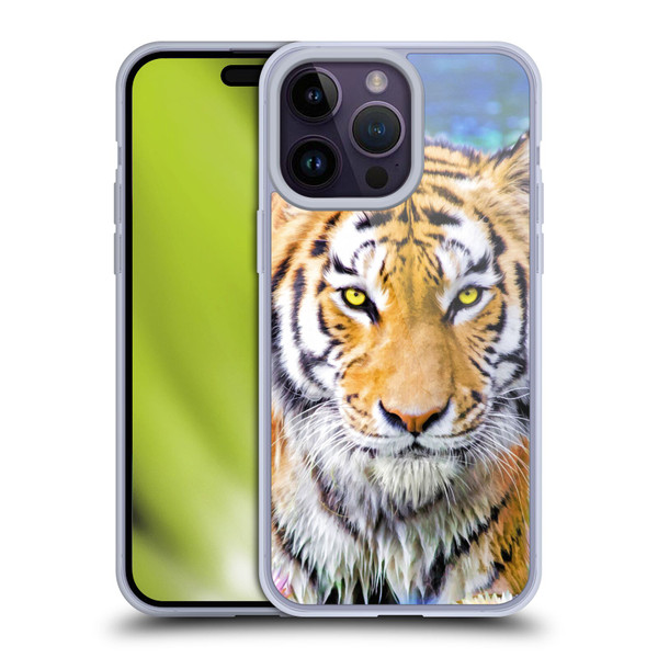 Aimee Stewart Animals Tiger and Lily Soft Gel Case for Apple iPhone 14 Pro Max