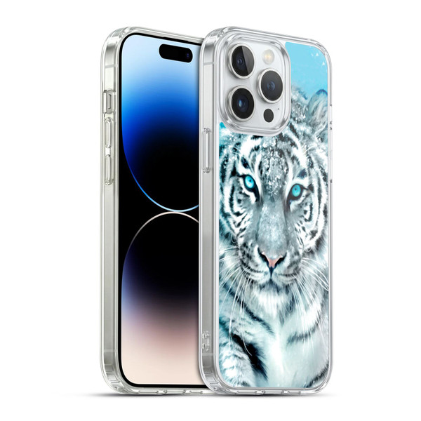 Aimee Stewart Animals White Tiger Soft Gel Case for Apple iPhone 14 Pro Max & MagSafe