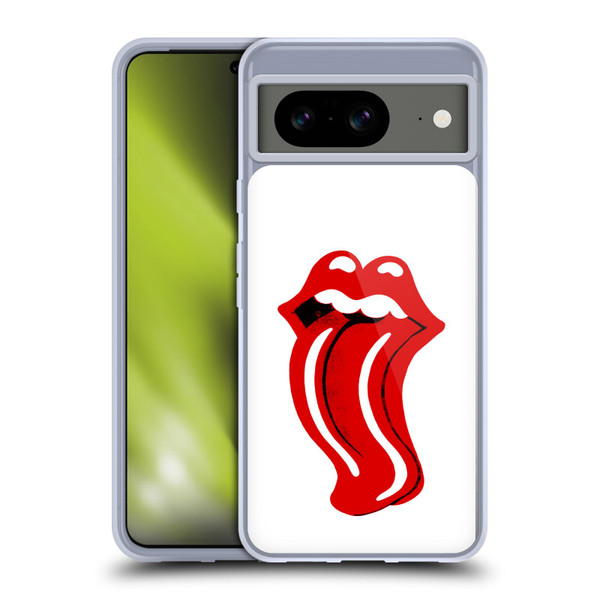 The Rolling Stones Graphics Distorted Tongue Soft Gel Case for Google Pixel 8
