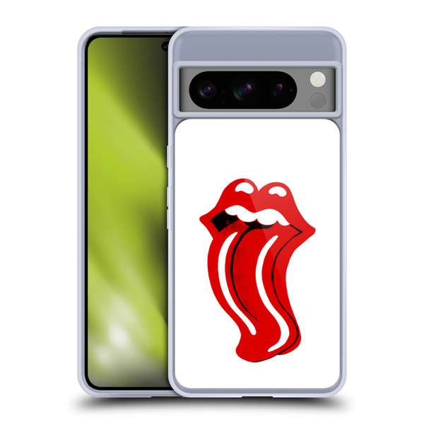 The Rolling Stones Graphics Distorted Tongue Soft Gel Case for Google Pixel 8 Pro
