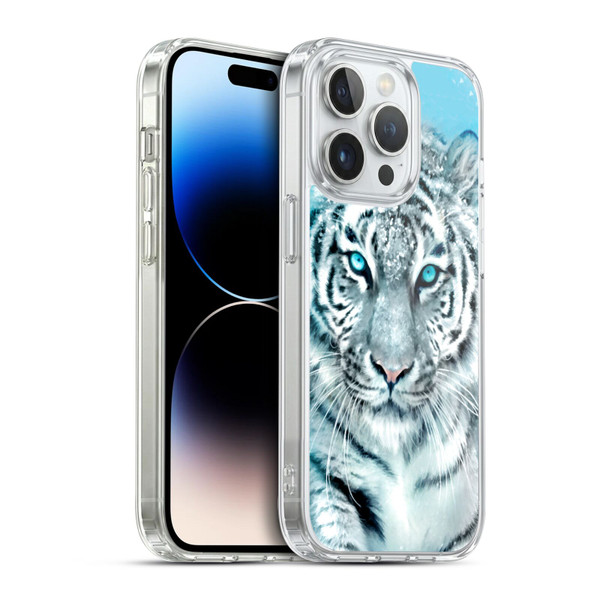 Aimee Stewart Animals White Tiger Soft Gel Case for Apple iPhone 14 Pro & MagSafe