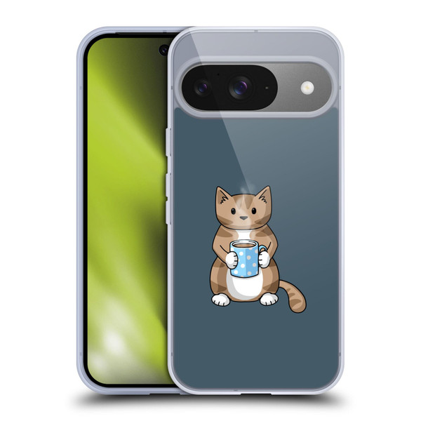 Beth Wilson Doodlecats Coffee Drinking Soft Gel Case for Google Pixel 9 / Pixel 9 Pro